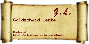 Goldschmid Lenke névjegykártya